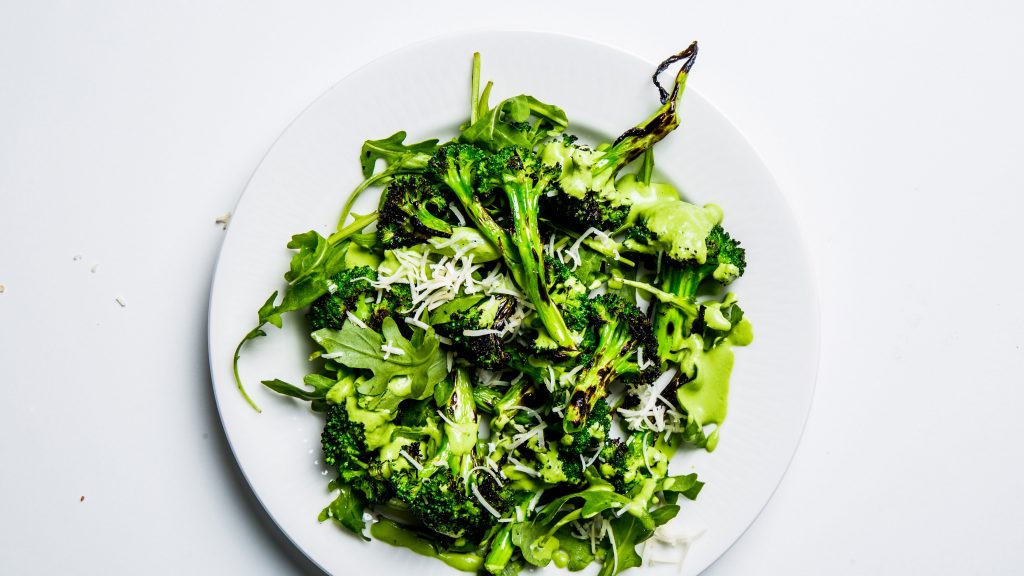 Grilled Broccoli and Arugula Salad