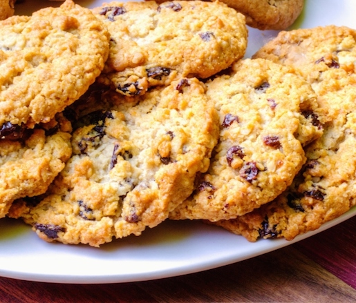 Chewy Oatmeal Cookies with Dried Cherries and Chocolate Chips